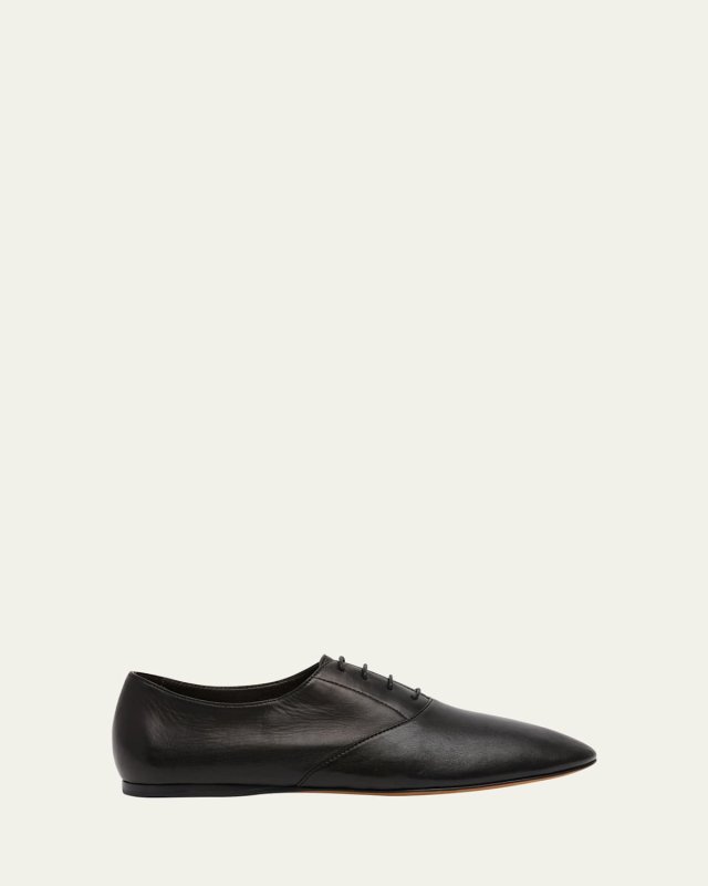 Awar Leather Lace-Up Loafers